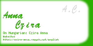 anna czira business card